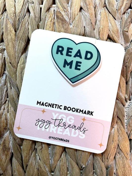 Read Me Candy Heart Magnetic Bookmark