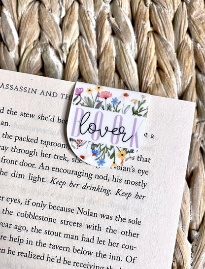 Book Lover Floral Magnetic Bookmark