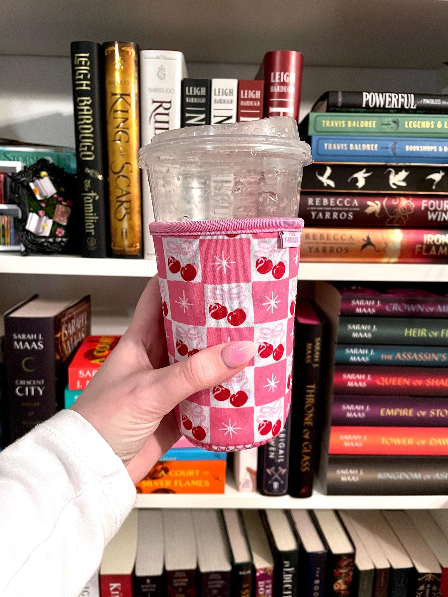 Cherry Bow Coquette Girlie Drink Sleeve