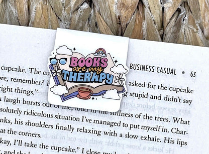 Books Are My Therapy Magnetic Bookmark