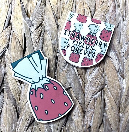 Strawberry Fields Forever Bon Bon Candies Magnetic Bookmark
